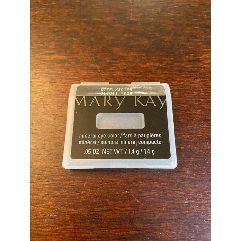Mary Kay Mineral‎ Eye Color Steel Shimmer Grey Eyeshadow Refill Pan 1.4g NEW